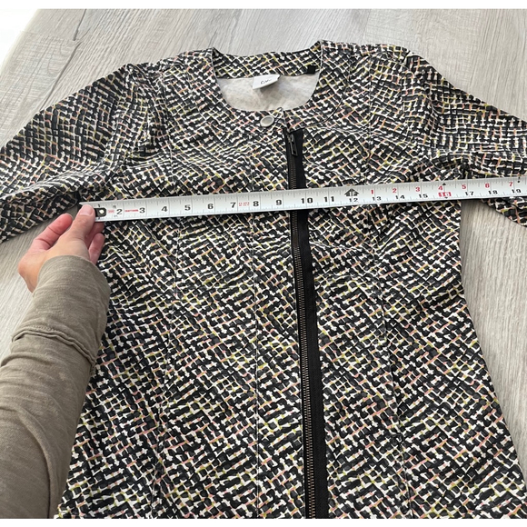 CAbi cliffside geometric moto zip jacket style 5099 XS - Picture 7 of 12